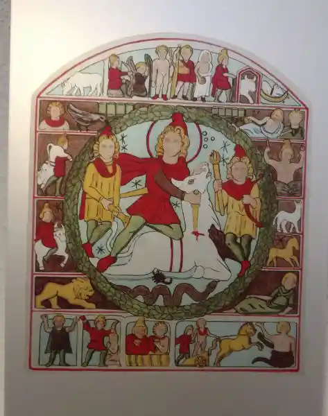 Small consecration relief, Mithras killing bull